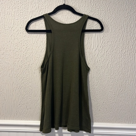 Free People Olive Green Sleeveless Tank Top size medium - Picture 4 of 7